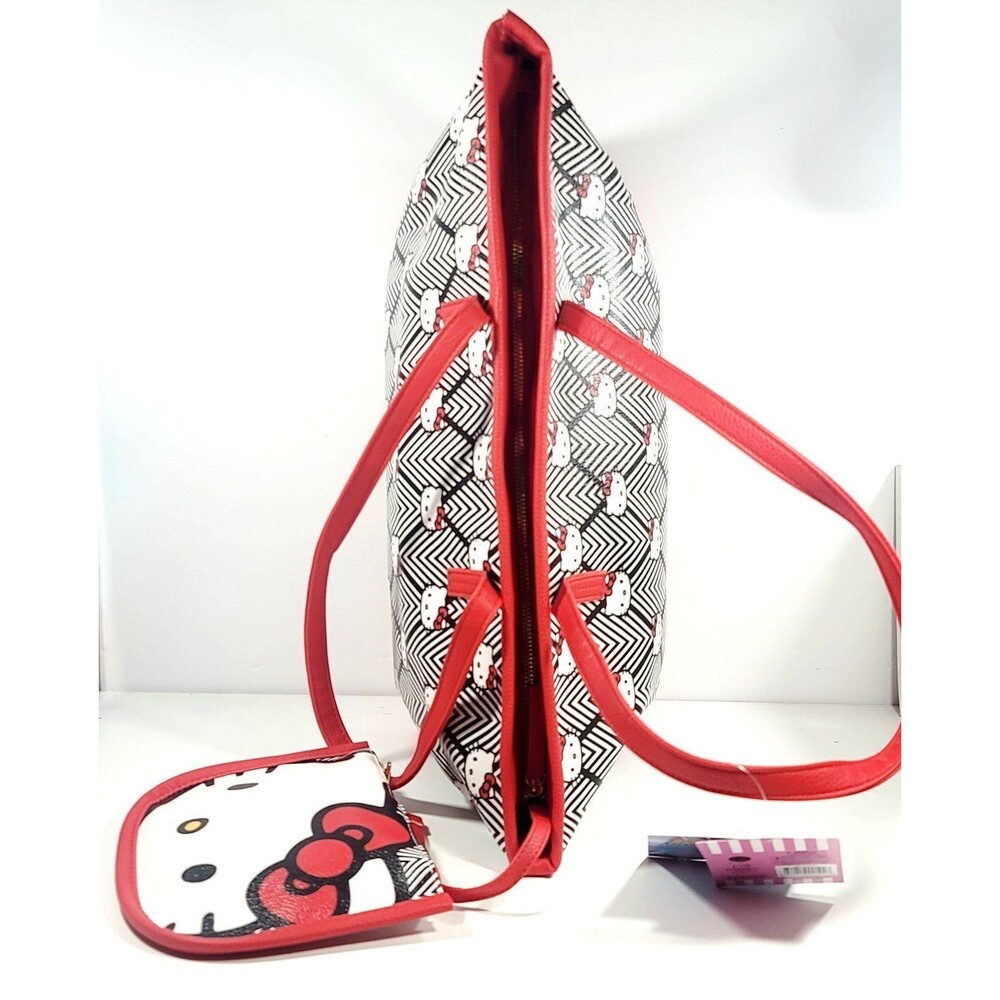 Sanrio Hello Kitty Large Classic Tote Purse Handbag with Coin Purse Red NWT - Picture 9 of 12